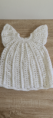 Horgolt fehér lányka ruha